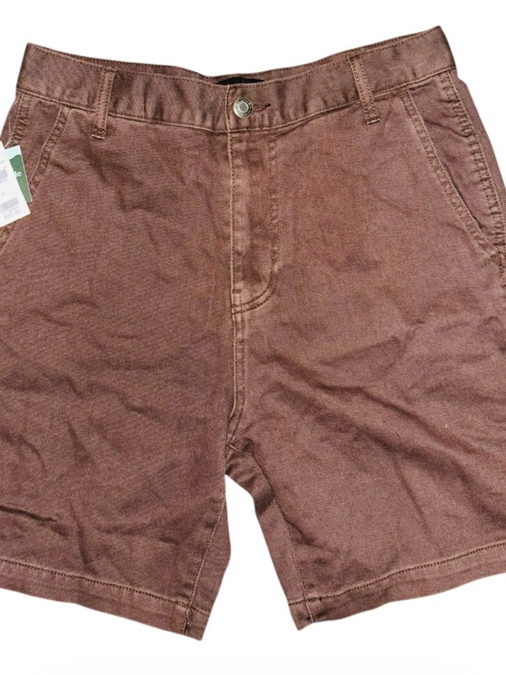 Tilly's Men's Rust Brown Flat Front Cotton Shorts